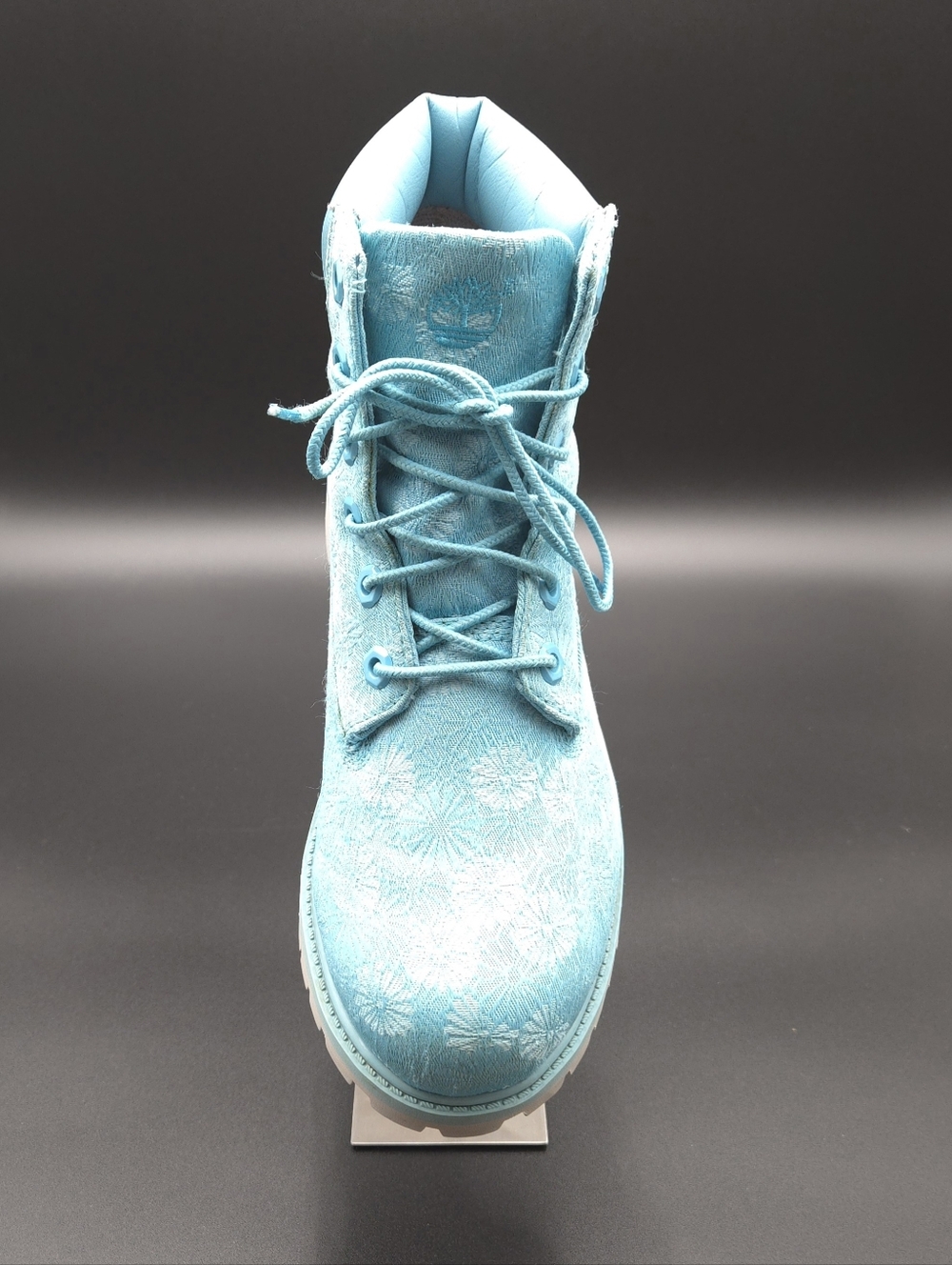 Timberland 6" Waterproof Boots Maui Blue Floral Brocade Big Kids 6‎ Women 7.5 - Picture 2 of 11